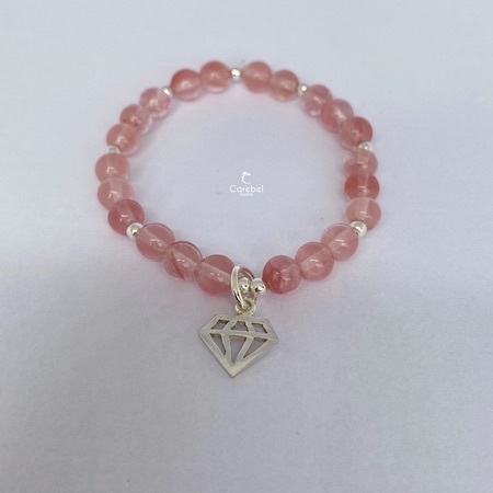 Pulsera Cuarzo Coral