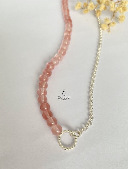 Collar Cuarzo Coral